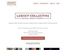 Tablet Screenshot of legacycollective.org